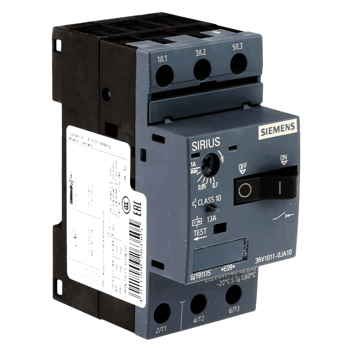 [9108] Guardamotor Magnetotérmico 3RV1 S00 0,7-1,00A 100kA Siemens