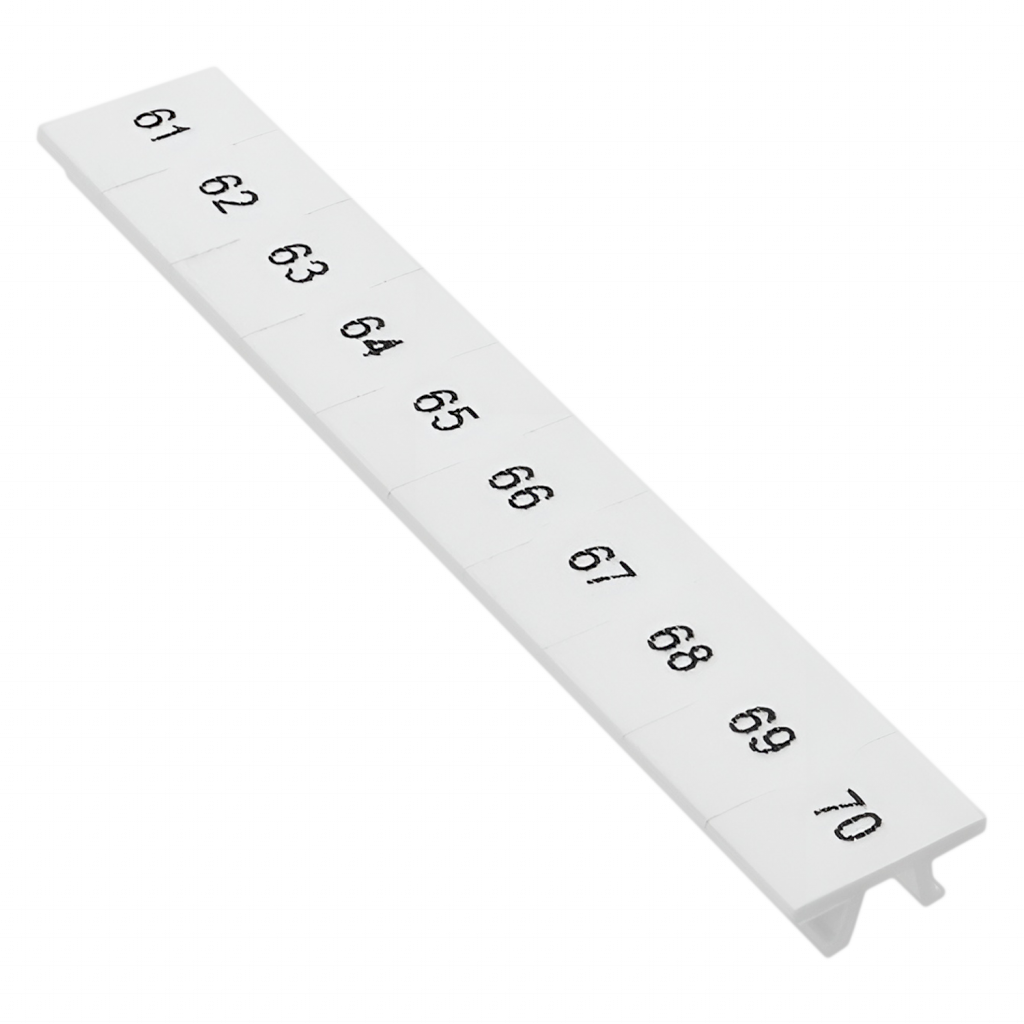 IDENTIFICACION PARA BORNES ZB DE 6mm 61 AL 70 1051016:0061