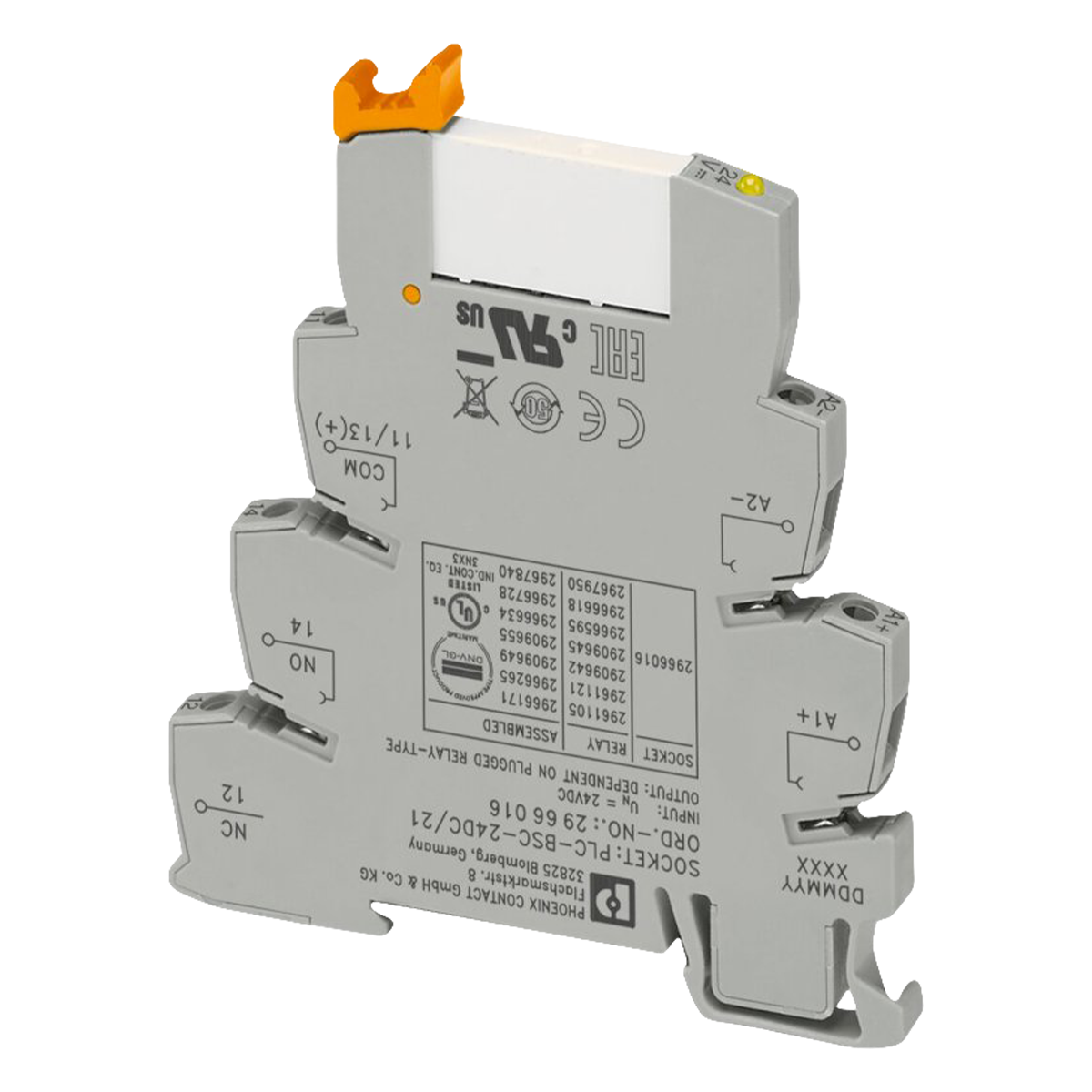 Relé PLC 1 Inversor 24VCC C/Led Tornillo Phoenix Contact