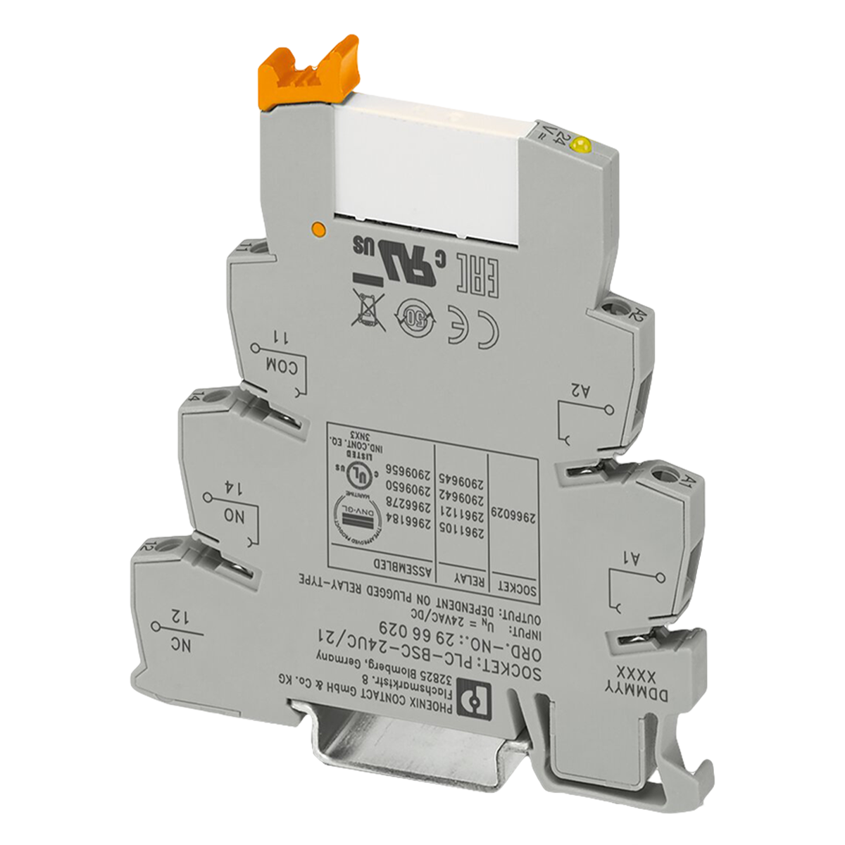 [11394] Relé PLC 1 Inversor 24VCA/VCC C/Led Phoenix Contact