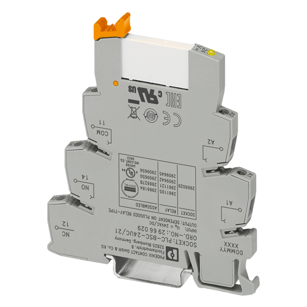 Relé PLC 1 Inversor 24VCA/VCC C/Led Phoenix Contact