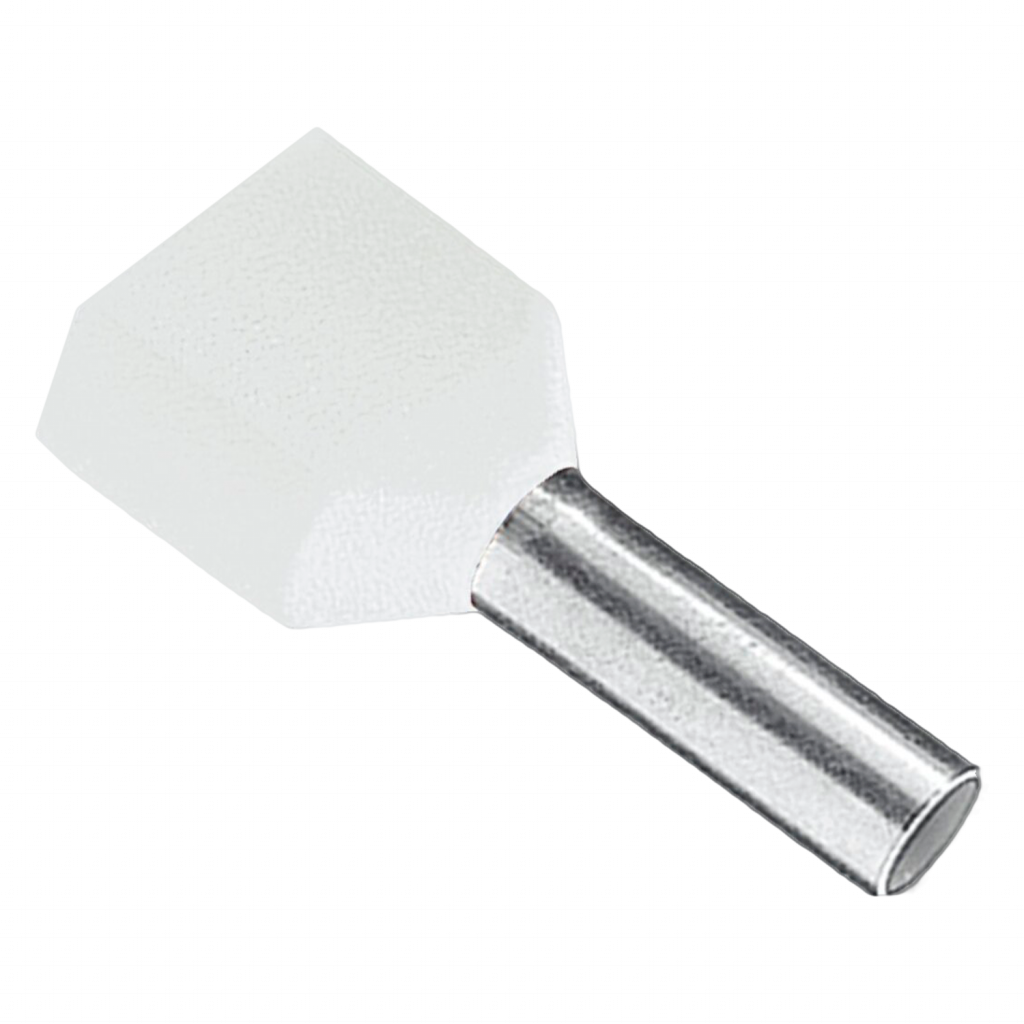 Puntera Tubular Doble 0,50mm2 x100u Blancas Phoenix Contact