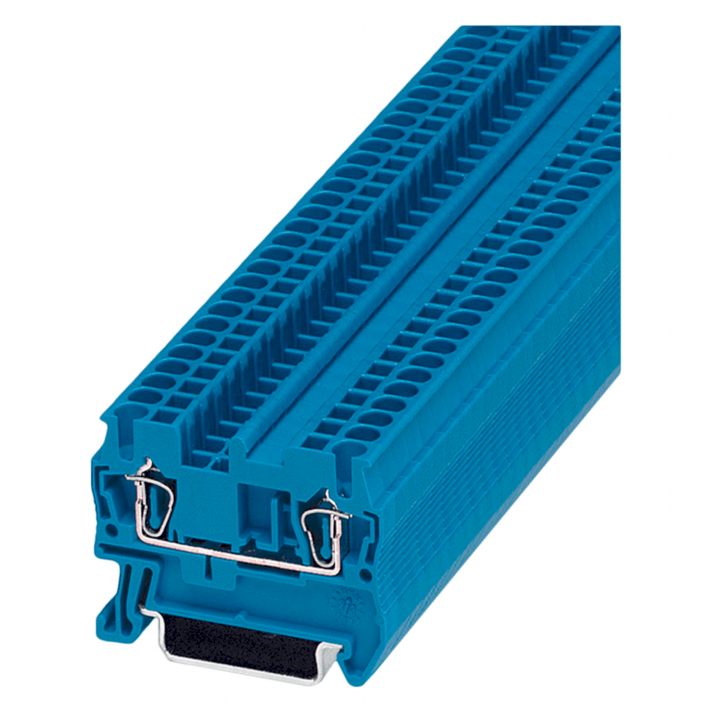 BORNE ST DE PASO A RESORTE PARA CABLE 2.5mm AZU 3031225