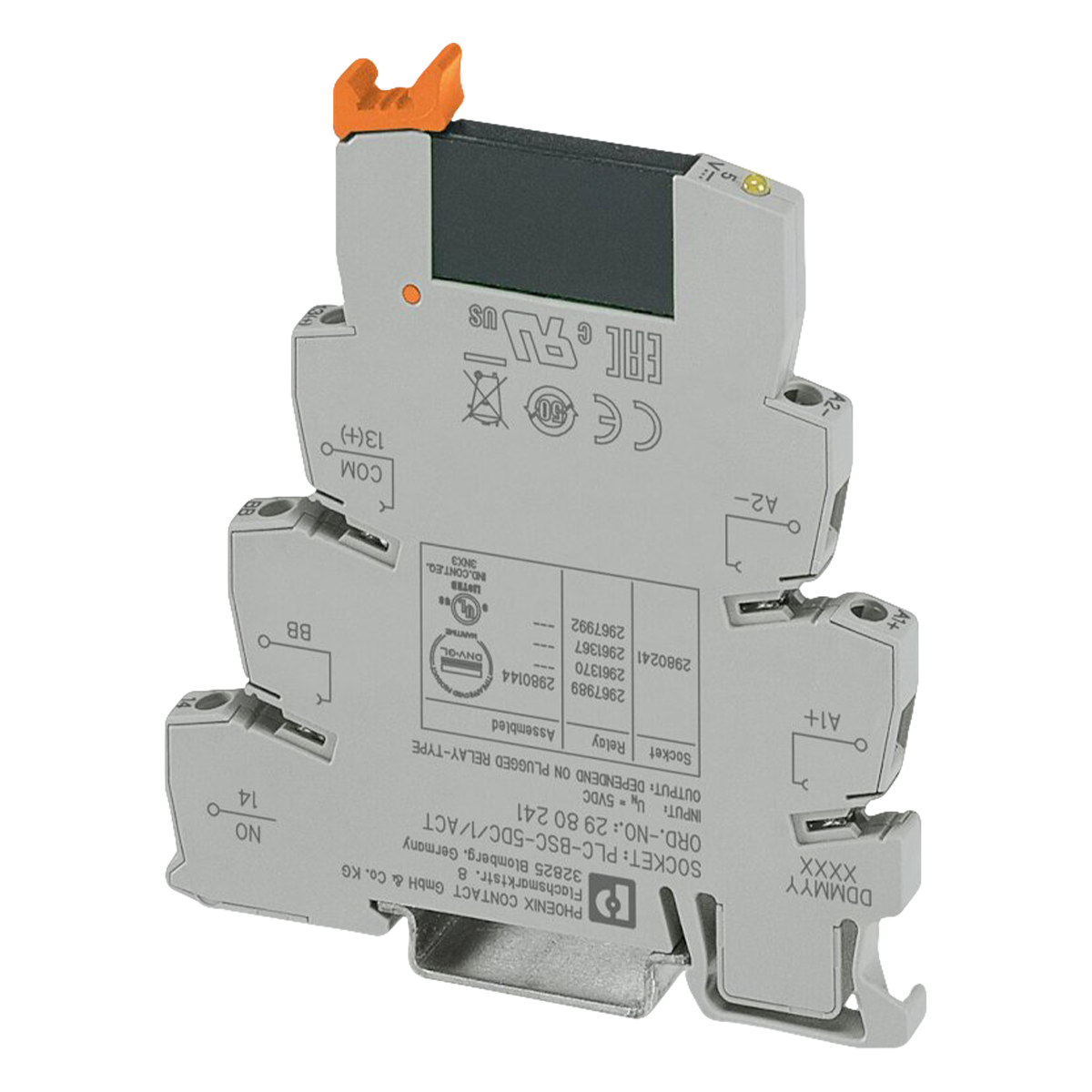 Relé PLC Optoacoplador C/Led 5VCC 3A Phoenix Contact
