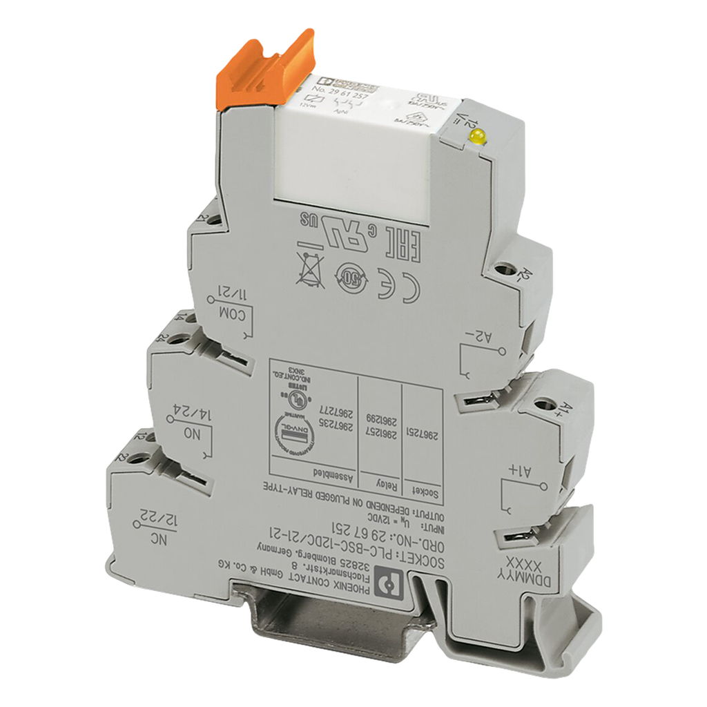 Relé PLC 2 Inversores 12VCC C/Led Phoenix Contact