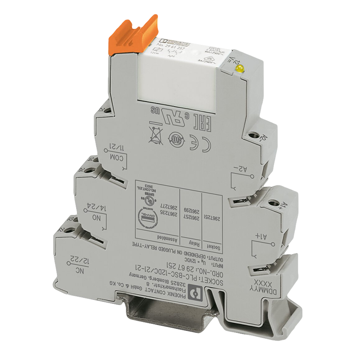 [16183] Relé PLC 2 Inversores 12VCC C/Led Phoenix Contact