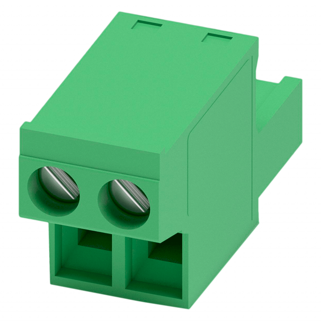 Conector Poliamida 2 Polos 12A 380VCA Verde Phoenix Contact