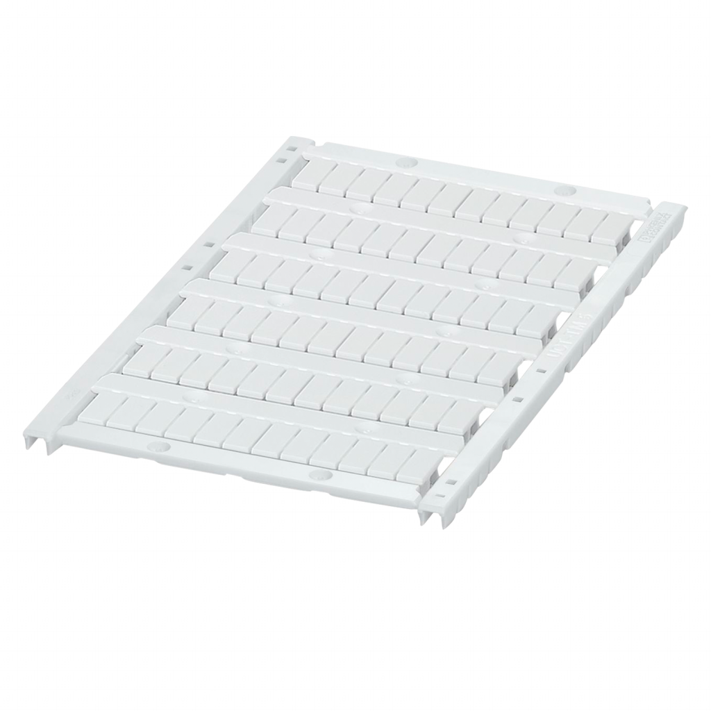 [20877] PLANCHA P/BORNES PxC 5.2mm 72 IDENTIFIC. BLANCA UCT-TM 5