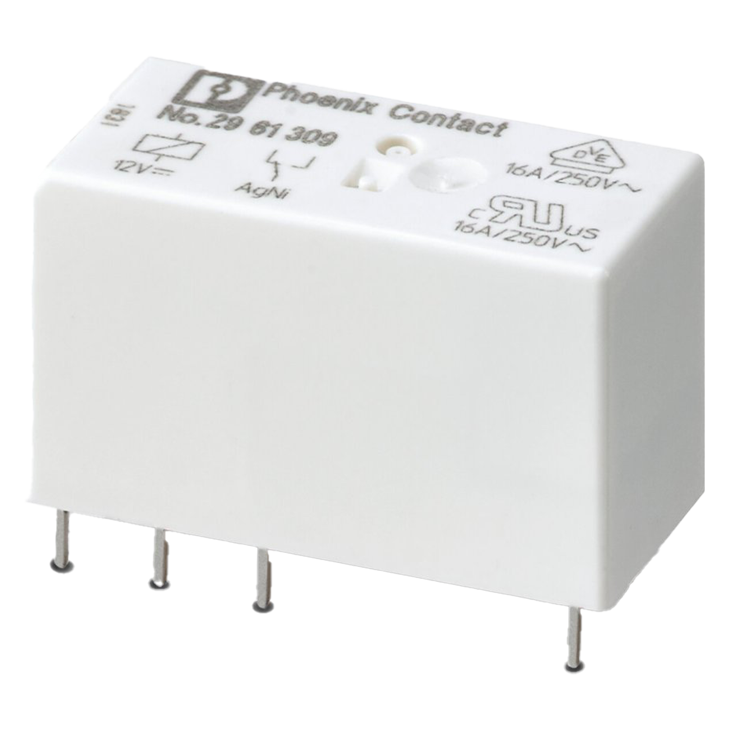 Relé Enchufable Miniatura P/Zócalo PLC 12VCC 16A Phoenix Contact