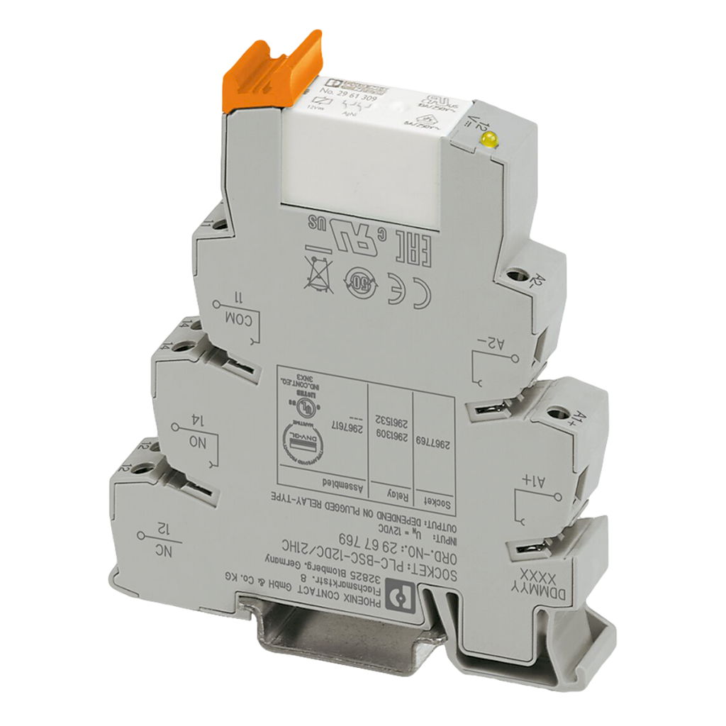 RELE PLC SIMPLE INVERSOR C/LED 12Vcc HI-CURR 10A PLC-RSC- 12DC/21HC