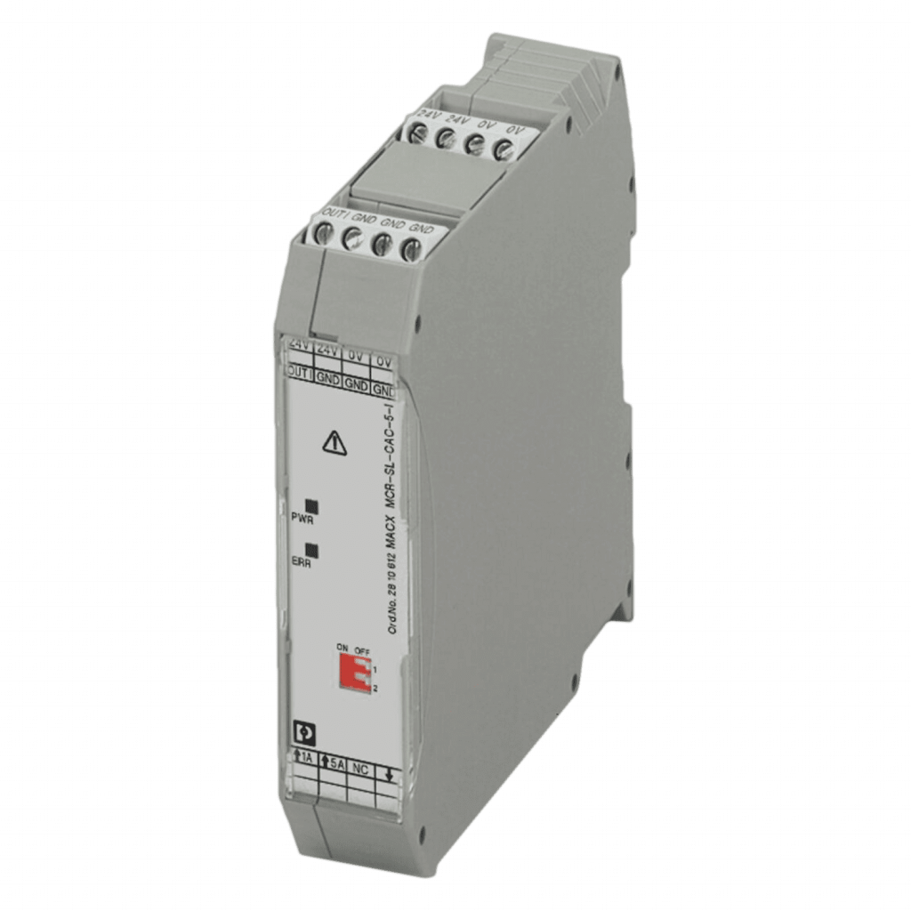 [24697] CONVERTIDOR DE CORRIENTE 1..5A S:0/4..20mA C/LED MACX MCR-SL-CAC- 5-I