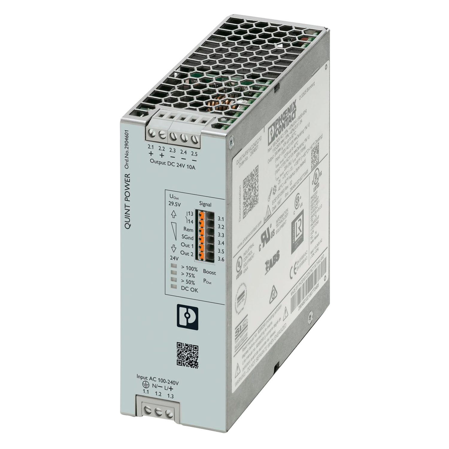 Fuente Quint Power E: 100/240VCA S: 24VCC 10A Phoenix Contact