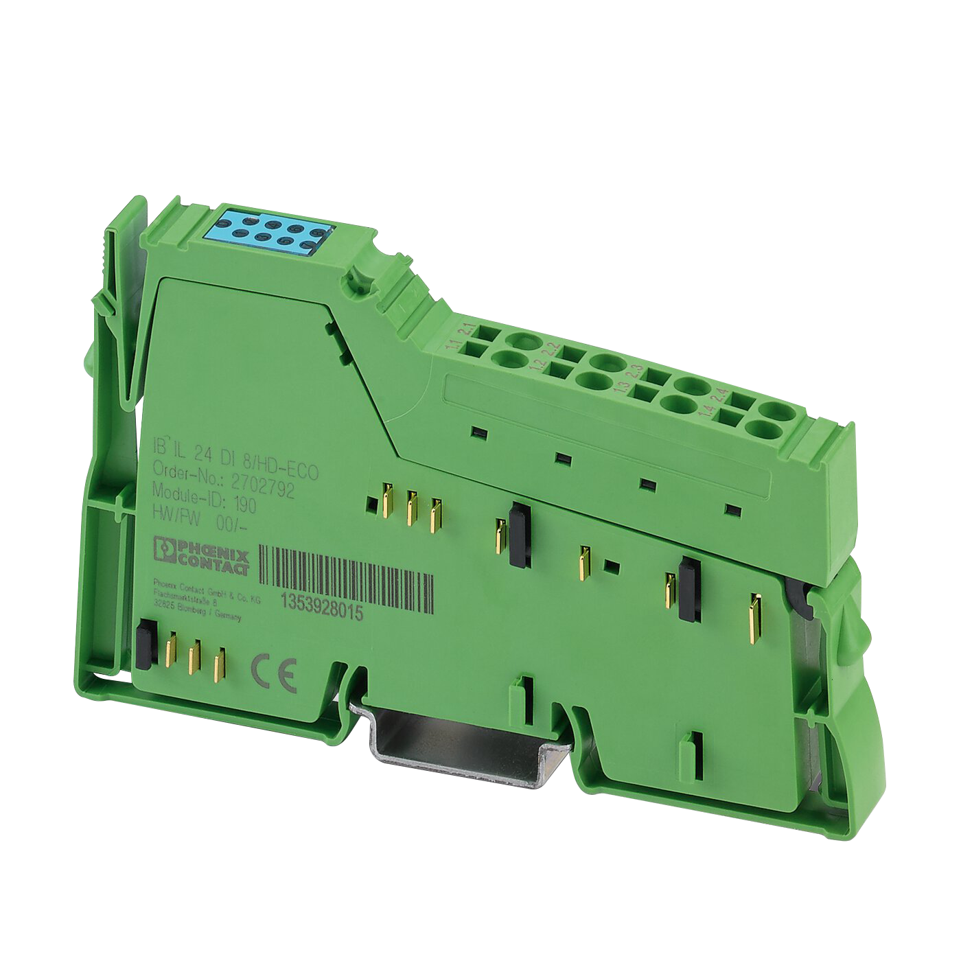 [27253] Módulo INLINE ECO 8ED 24VCC Bornera Resorte C/Conector en Linea Phoenix Contact