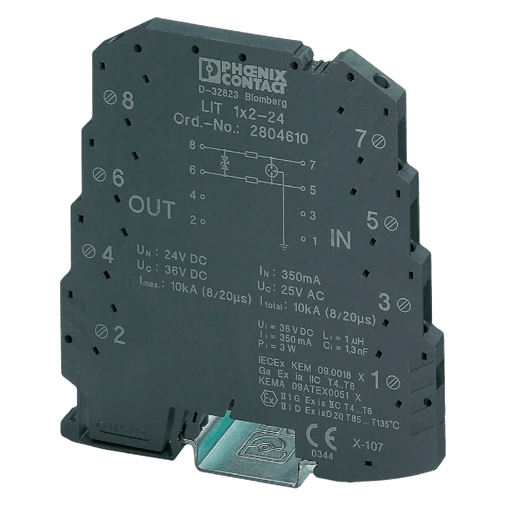 Proteccion de Sobretension Montaje DIN Clase III 20kA 2 Polos Phoenix Contact