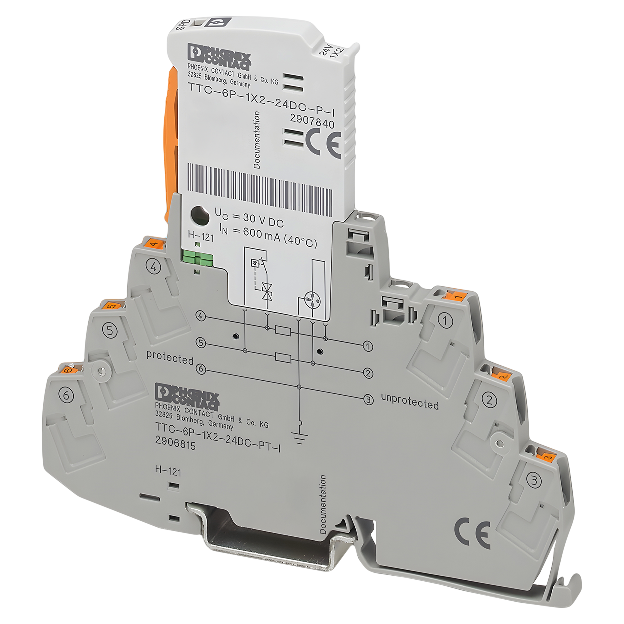 [28365] Borne TT Proteccion Sobretension 2P 20kA Clase III Phoenix Contact