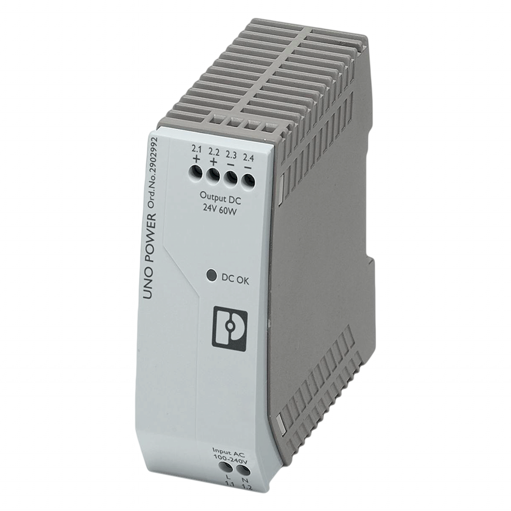 FUENTE MONOF E:220V S:24VCC 2,5 AMP UNO UNO-PS/1AC/24DC/ 60W