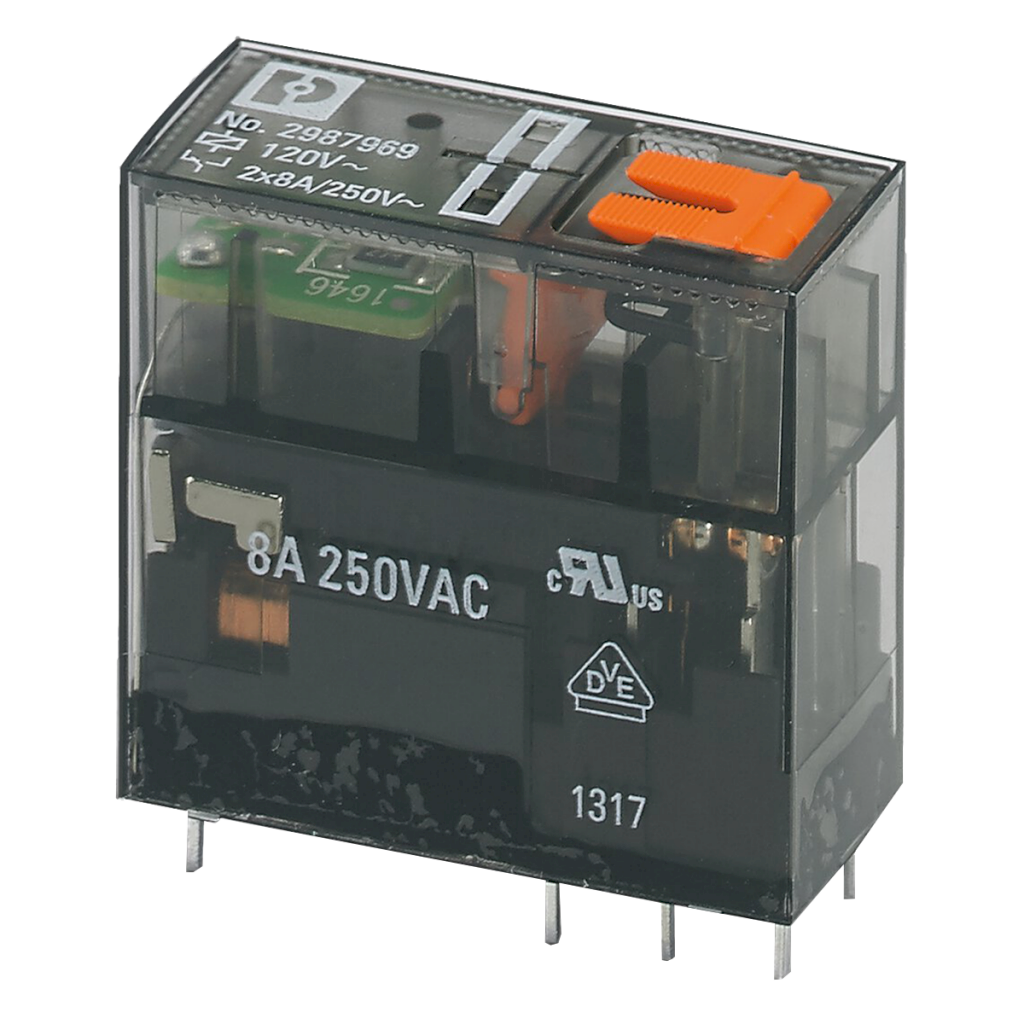 RELE MR DOBLE INVERSOR C/LED 120VCA 16AMP REL-MR-120AC/21-21/MS