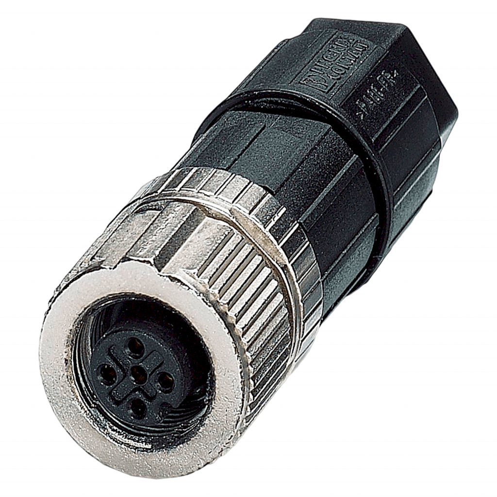 [30818] CONECTOR M12 4P HEMBRA - RECTO METALICO M12 NEG 1424655