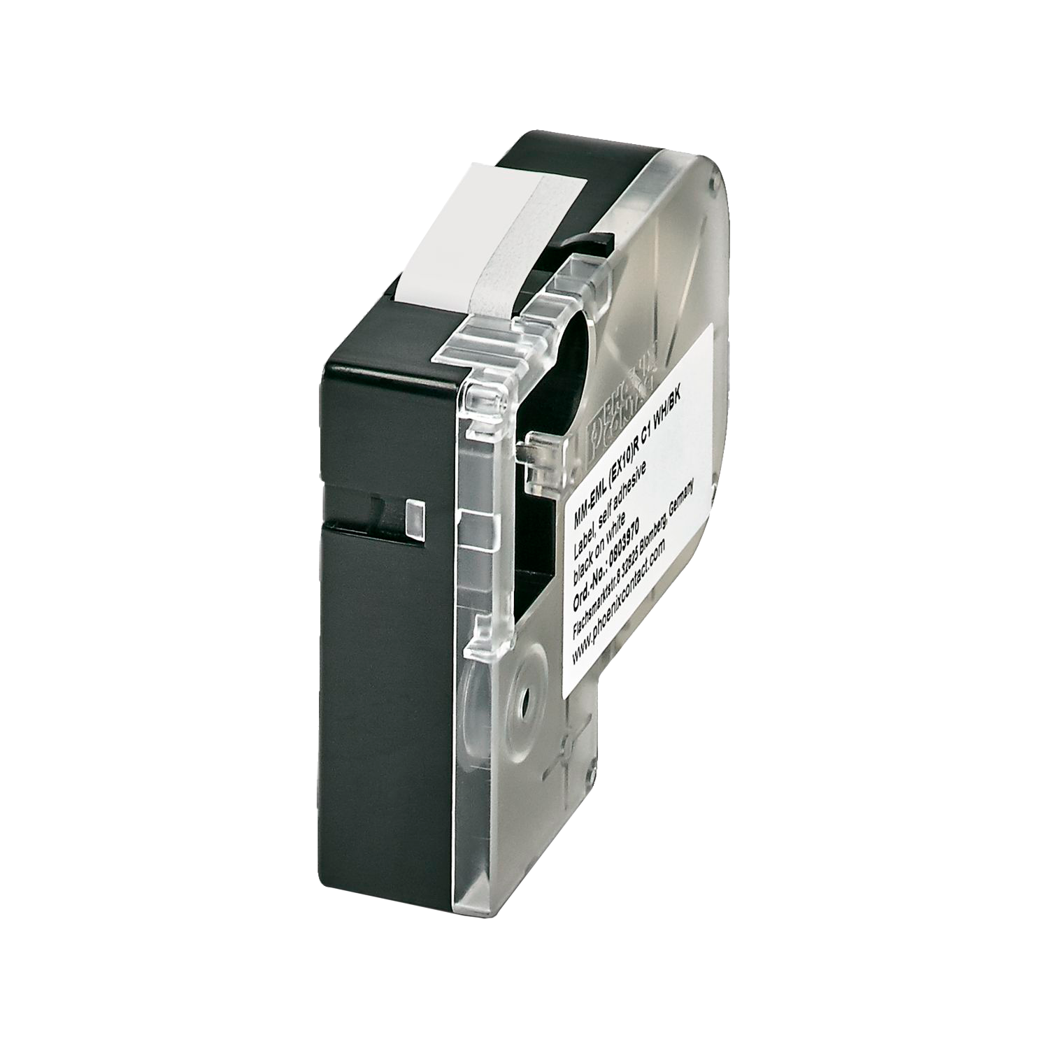 [31513] Cartucho Rollo Etiqueta Blanco/Negro Autoadhesivas 8Mts Phoenix Contact