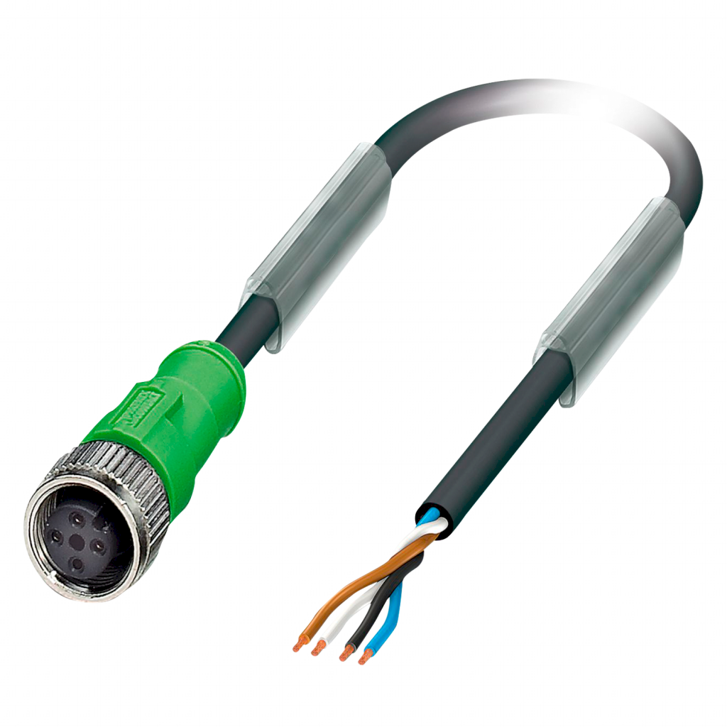 [32023] CABLE CON CONECTOR M12 PUR 4P 2Mts RECTO SAC-4P- 2,0-PUR/M12FS