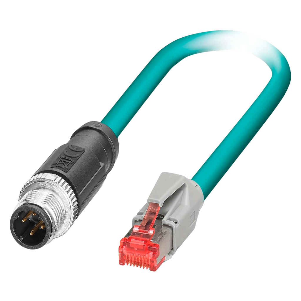[32024] Cable de Red M12 RJ45 4P CAT5 2Mts IP67 Azul Phoenix Contact