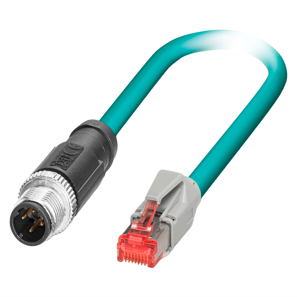 [32024] Cable de Red M12 RJ45 4P CAT5 2Mts IP67 Azul Phoenix Contact