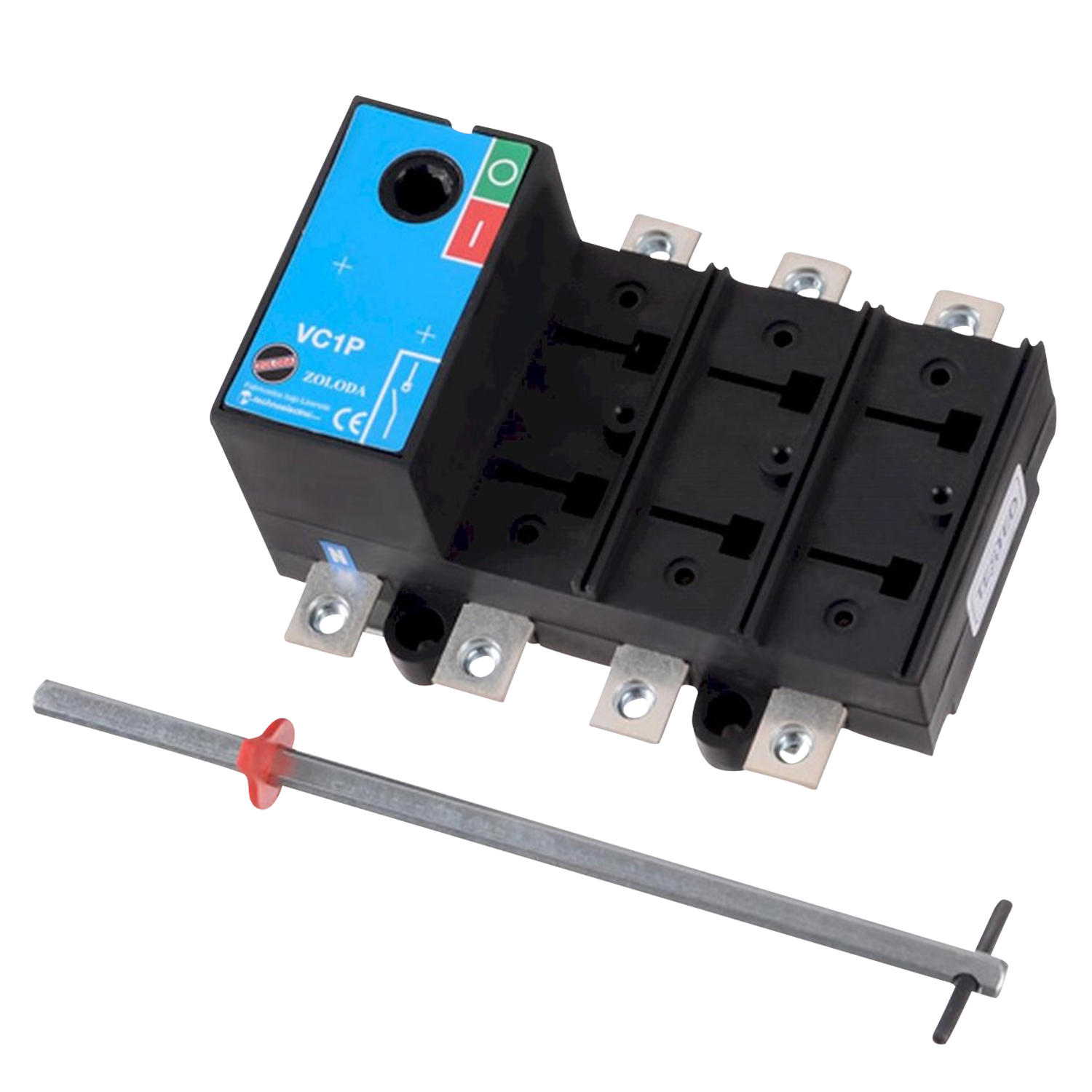 [6833] Interr. Seccionador 4x125A 690VCA S/manija Blanco/Rojo Zoloda