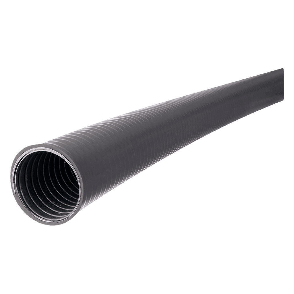 [10147] Caño Corrugado Semipesado Gris 1/2'' PVC y Metal Zoloda