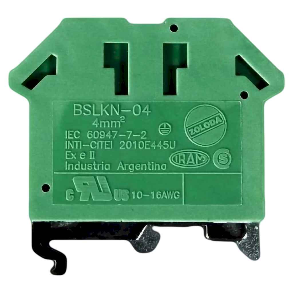 [10366] Borne BSLKN De Puesta a Tierra 4mm P/Riel 32-35 Zoloda