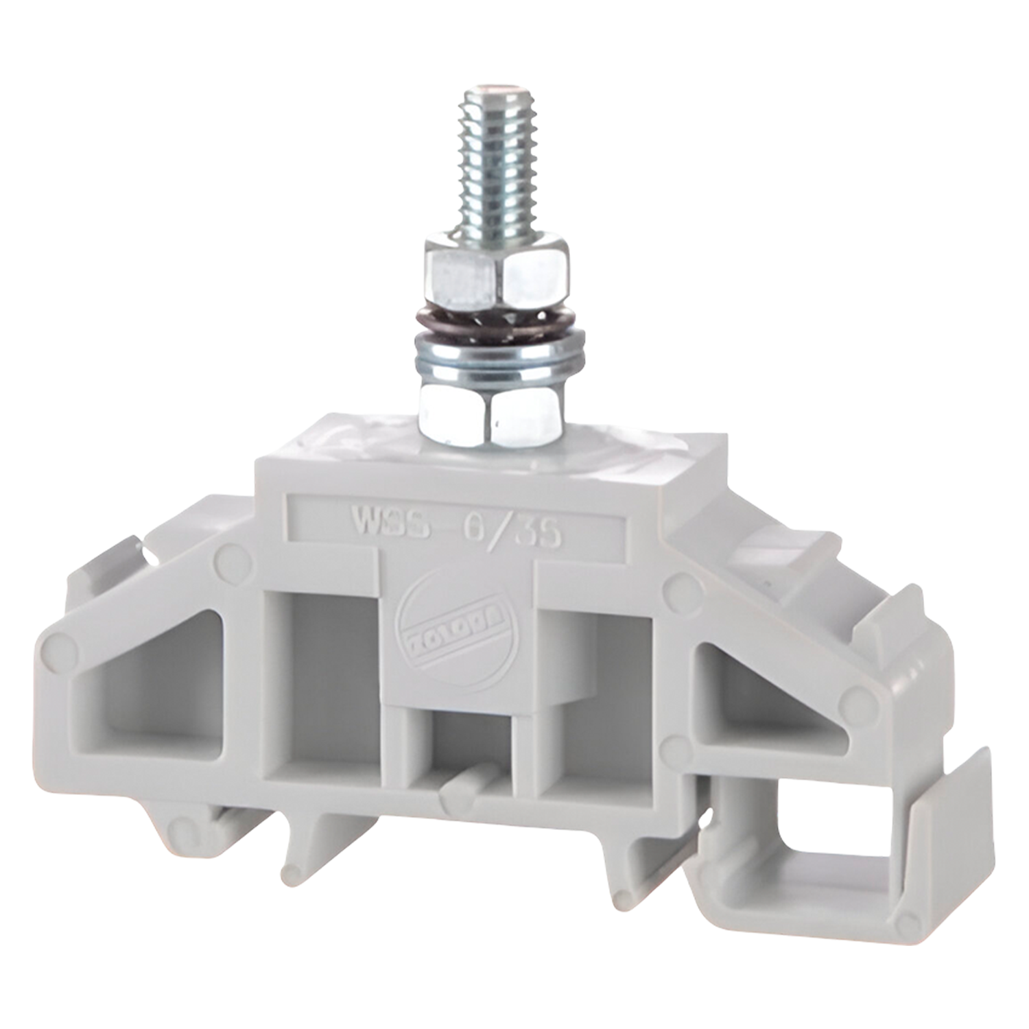 [14132] MonoBorne Extraible C/Bulón 6mm2 P/Riel Din Zoloda