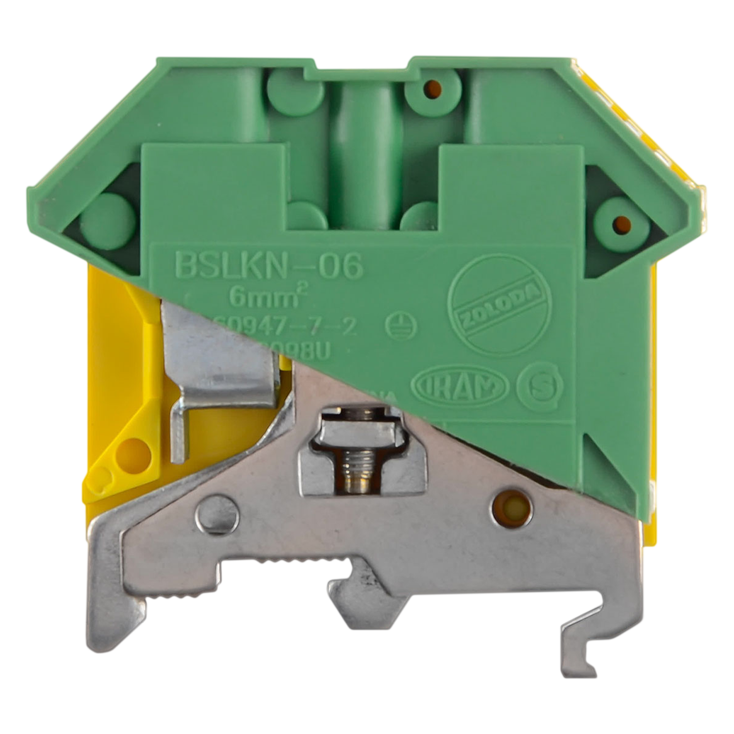 [14565] Borne Puesta Tierra P/2,5-6mm2 A Tornillo 1 Piso 41 A Verde-Amarillo Zoloda