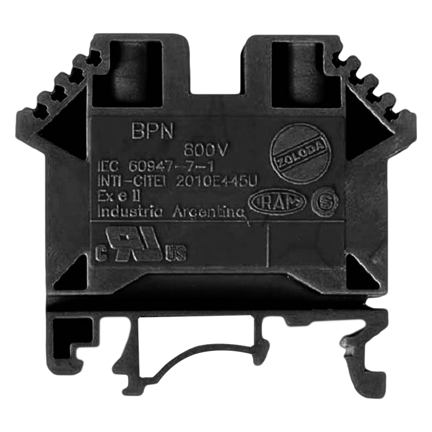 [15582] Borne BPN 800V 32A 4mm2 Negro Zoloda