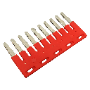 Puente Fijo JSSB 10 Elementos P/Bornes BKF 2,5mm2 Rojo Zoloda