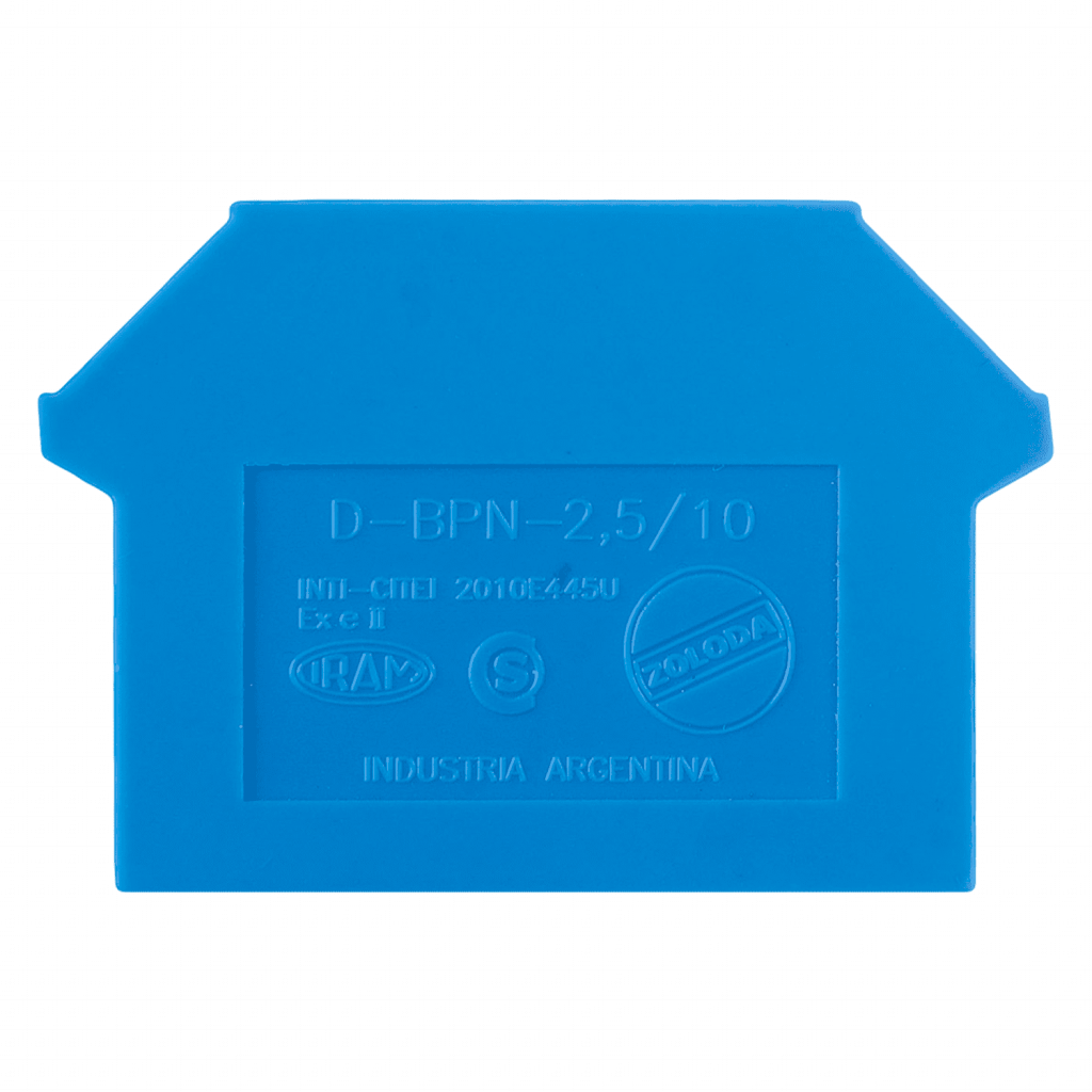 [18282] Tapa D-BPN P/Borne BPN 2,5/4/6/10mm2 Azul Zoloda