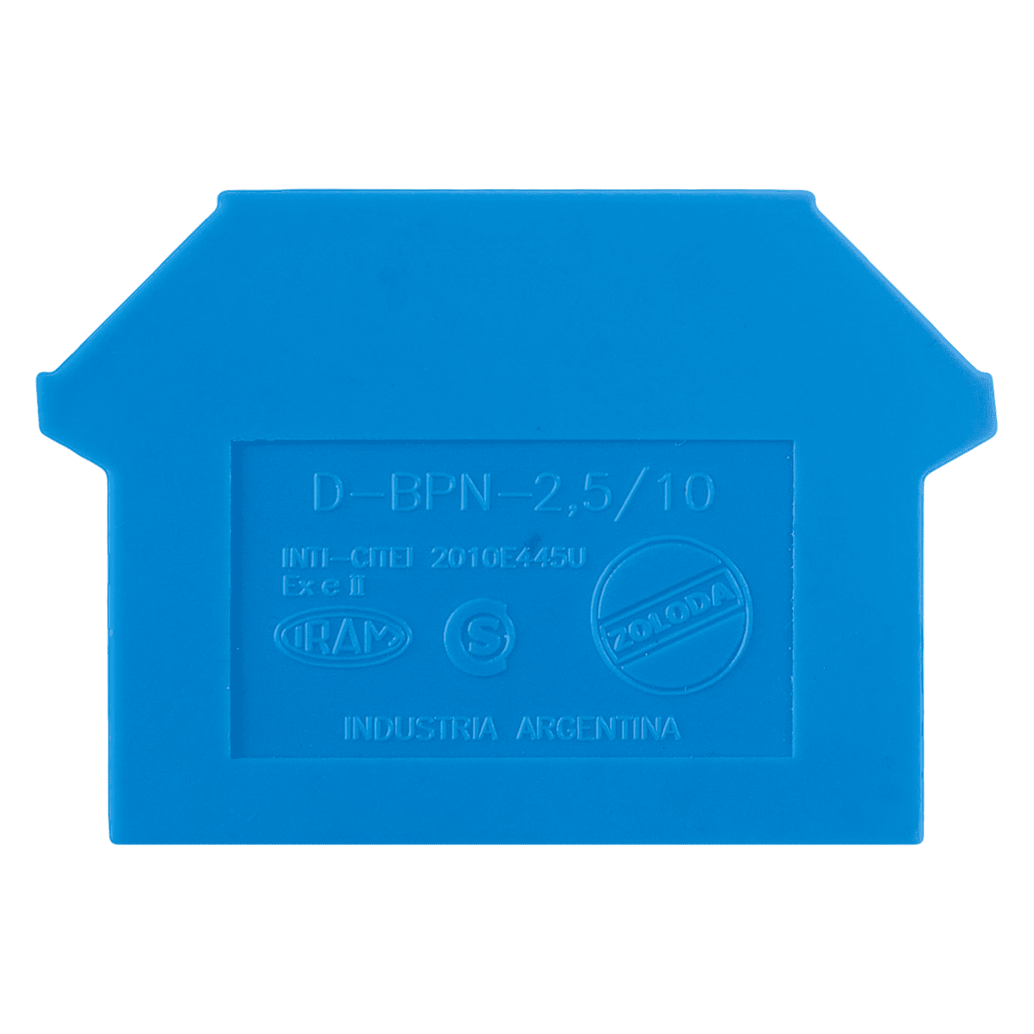 [18282] Tapa D-BPN P/Borne BPN 2,5/4/6/10mm2 Azul Zoloda