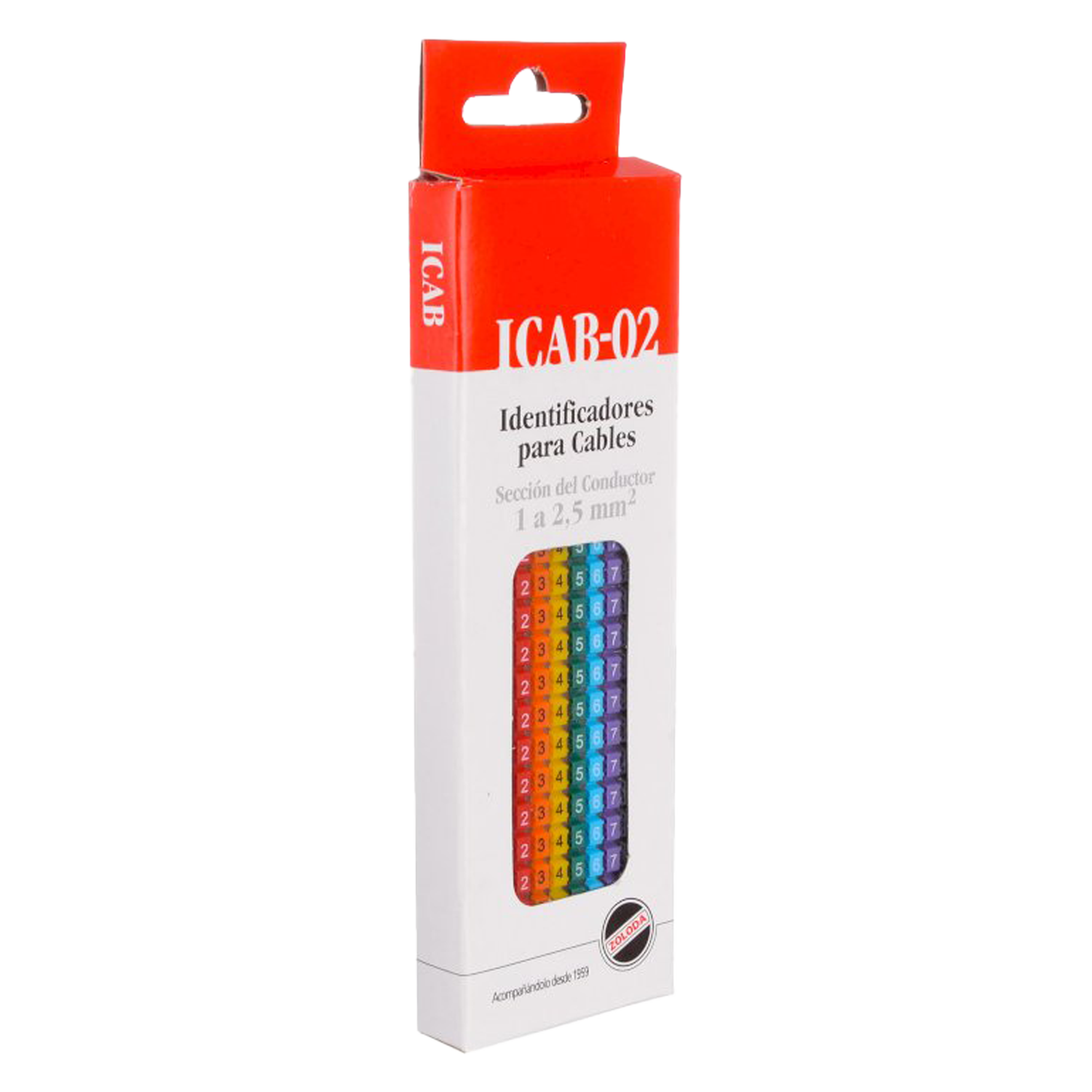 Identificadores P/Cable Amarillo,Azul,Blanco,Gris,Marron,Naranja,Negro,Rojo,Verde,Violeta Números 0-9 Zoloda