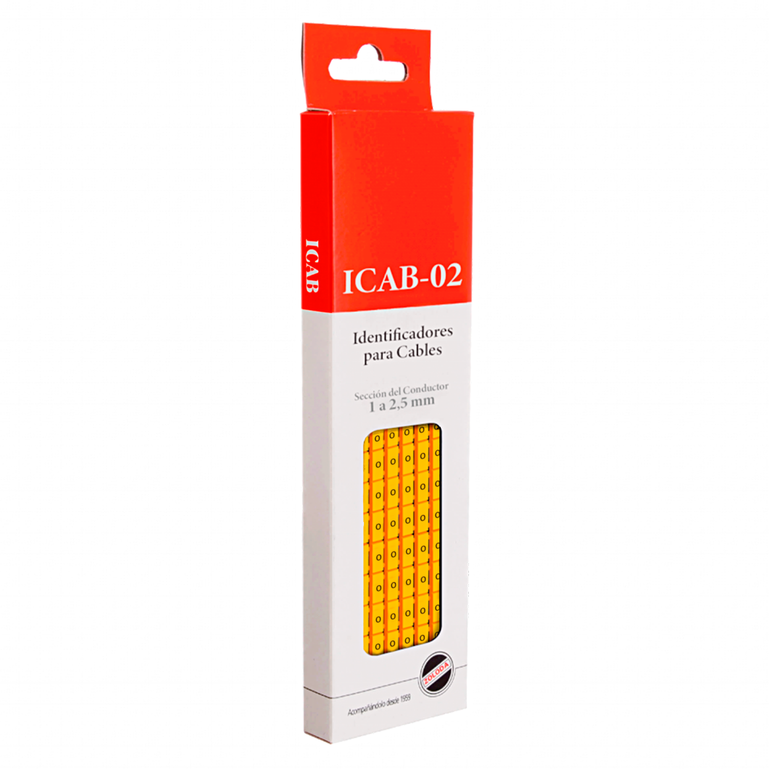 [18620] Identificadores Amarillo P/Cable 1-2,5mm2 Letra O Zoloda