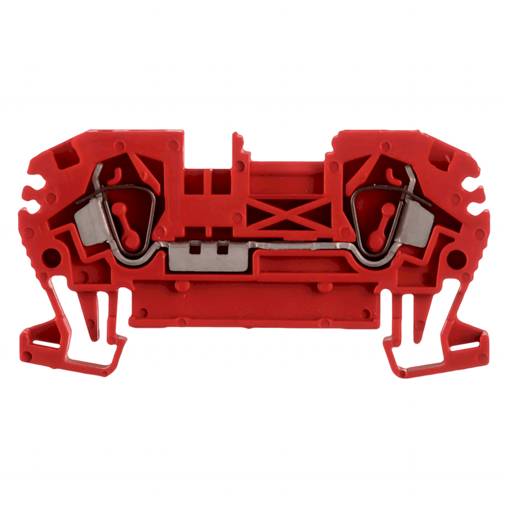 BORNE BKF A RESORTE PARA CABLE 1.5mm ROJO BKF-1,5-RO