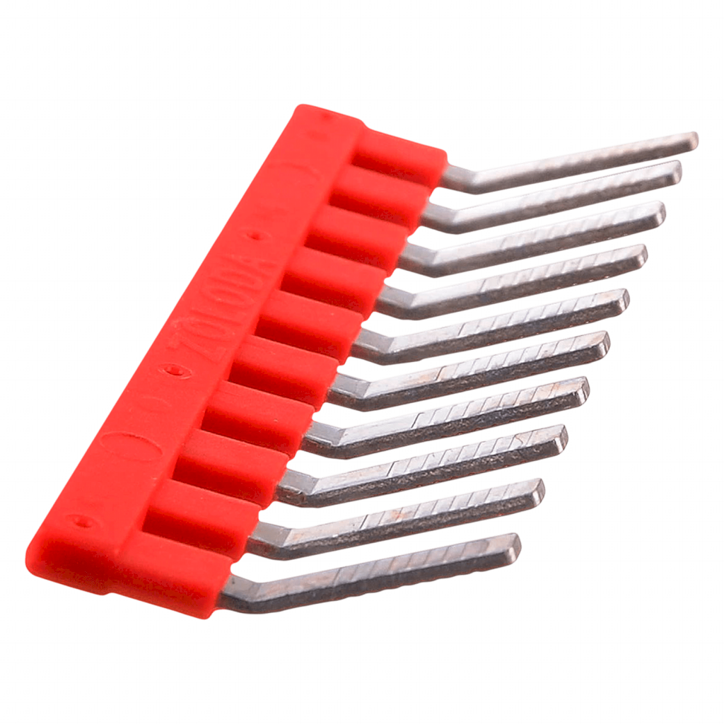 [23902] Puente Fijo 10 Elementos P/Bornes BKNP 520 Rojo Zoloda