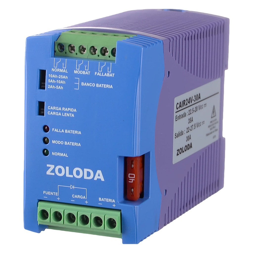 [28340] Controlador Alimentación Conversion Simple Extraible 24VCC 720W 1:1 Zoloda