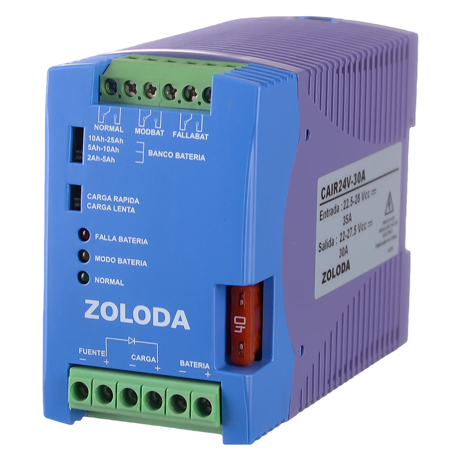 Controlador Alimentación Conversion Simple Extraible 24VCC 720W 1:1 Zoloda