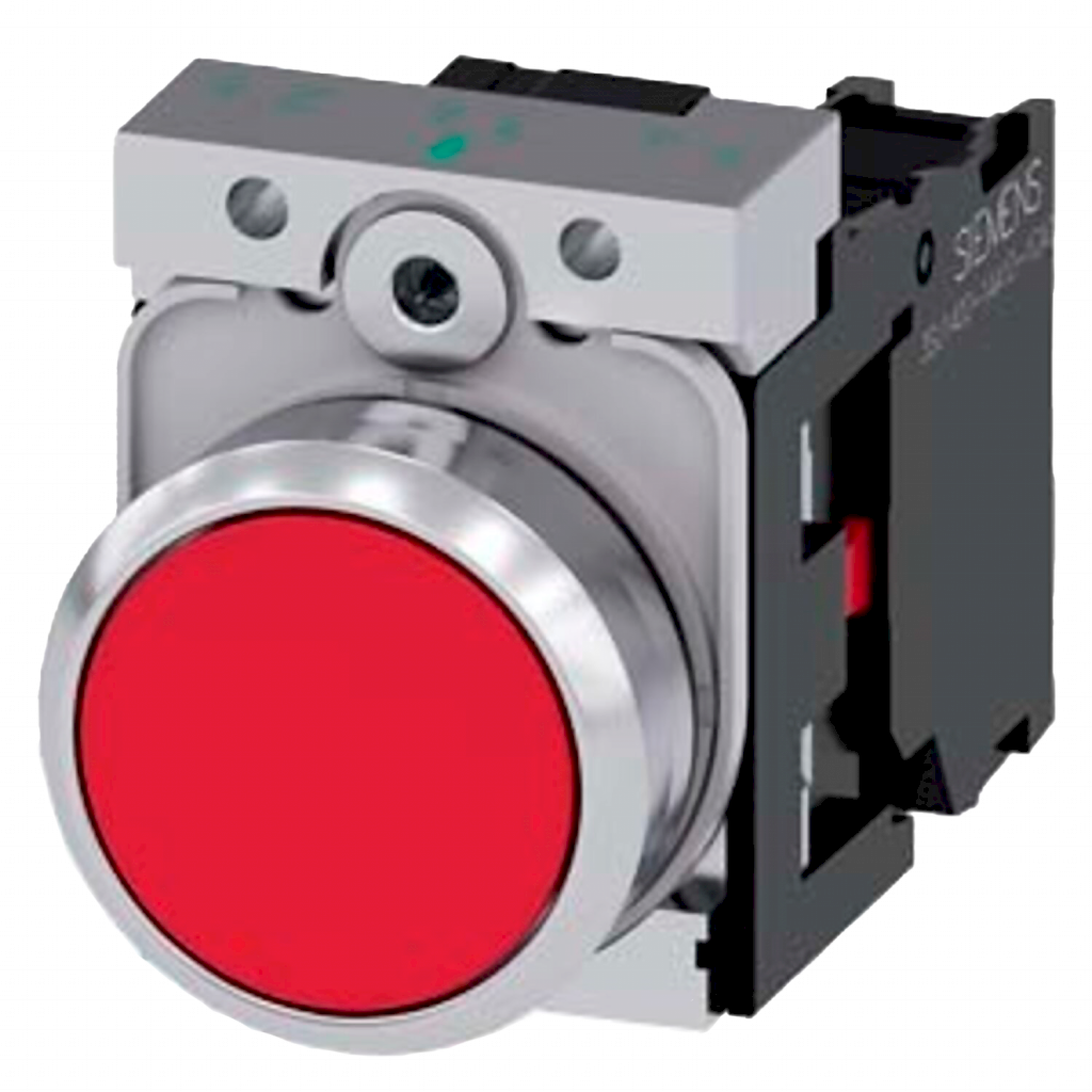 PULSADOR METALICO ROJO 1NC 3SB3603-0AA21