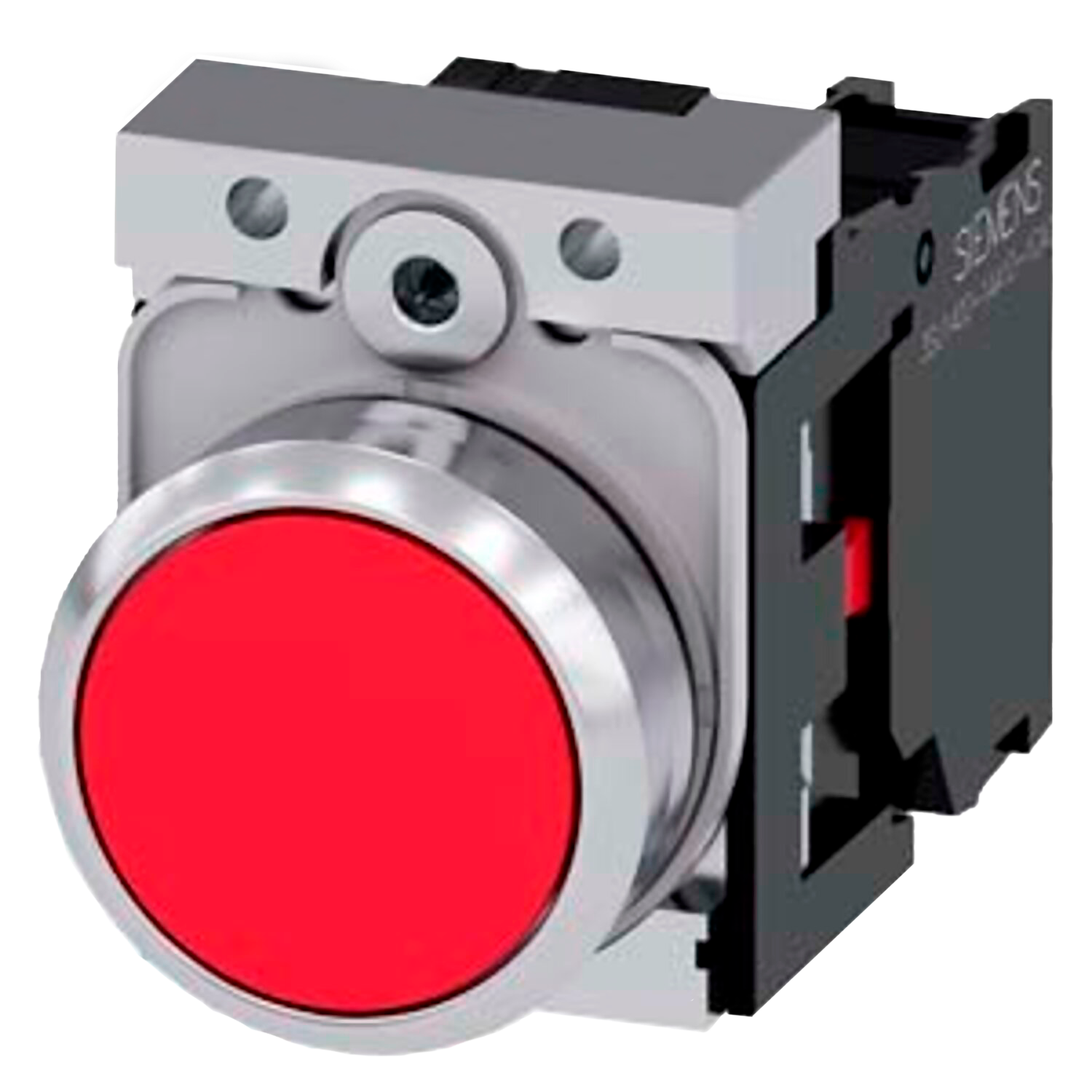 Pulsador 3SB3 Metálico Rojo 1NC Siemens