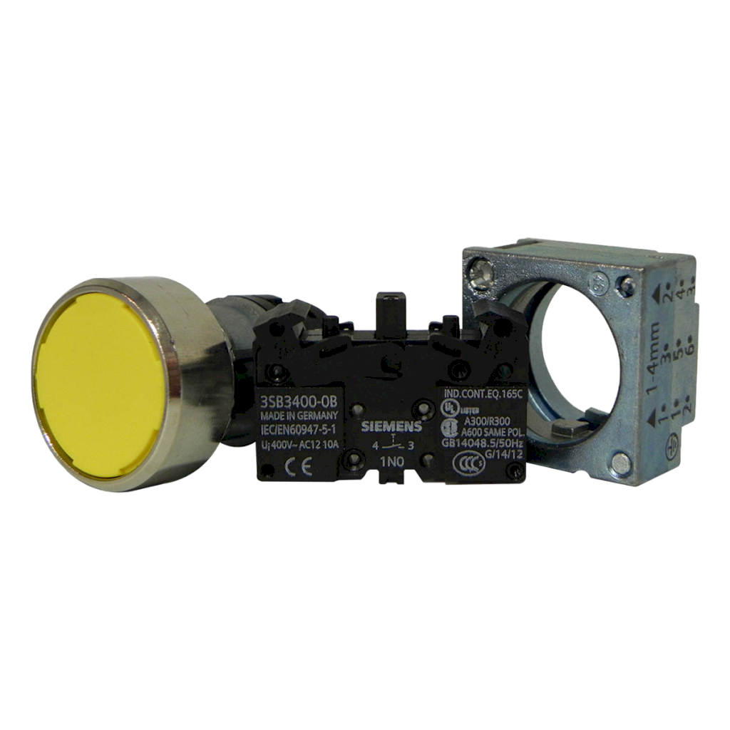 *PULSADOR METALICO AMARILLO 1NA 100014646