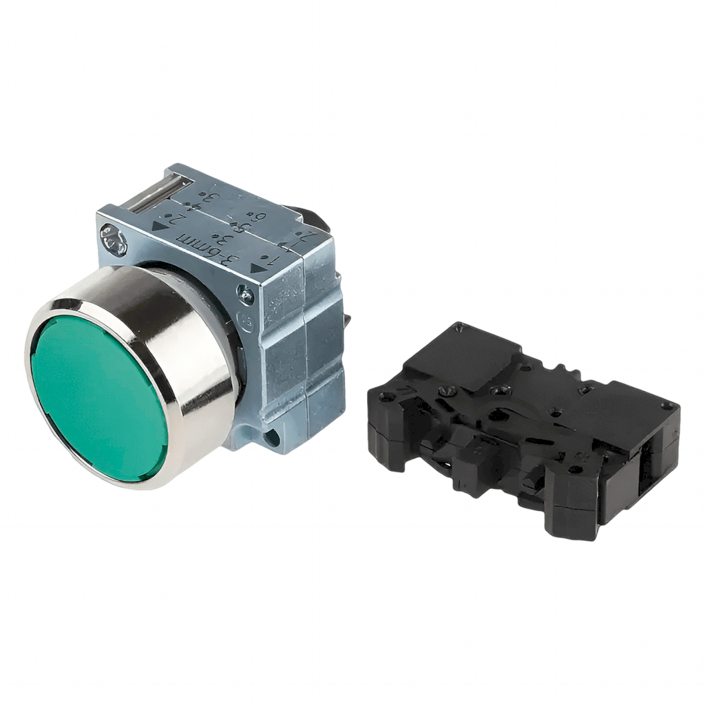 PULSADOR METALICO VERDE 1NA 3SB3602-0AA41