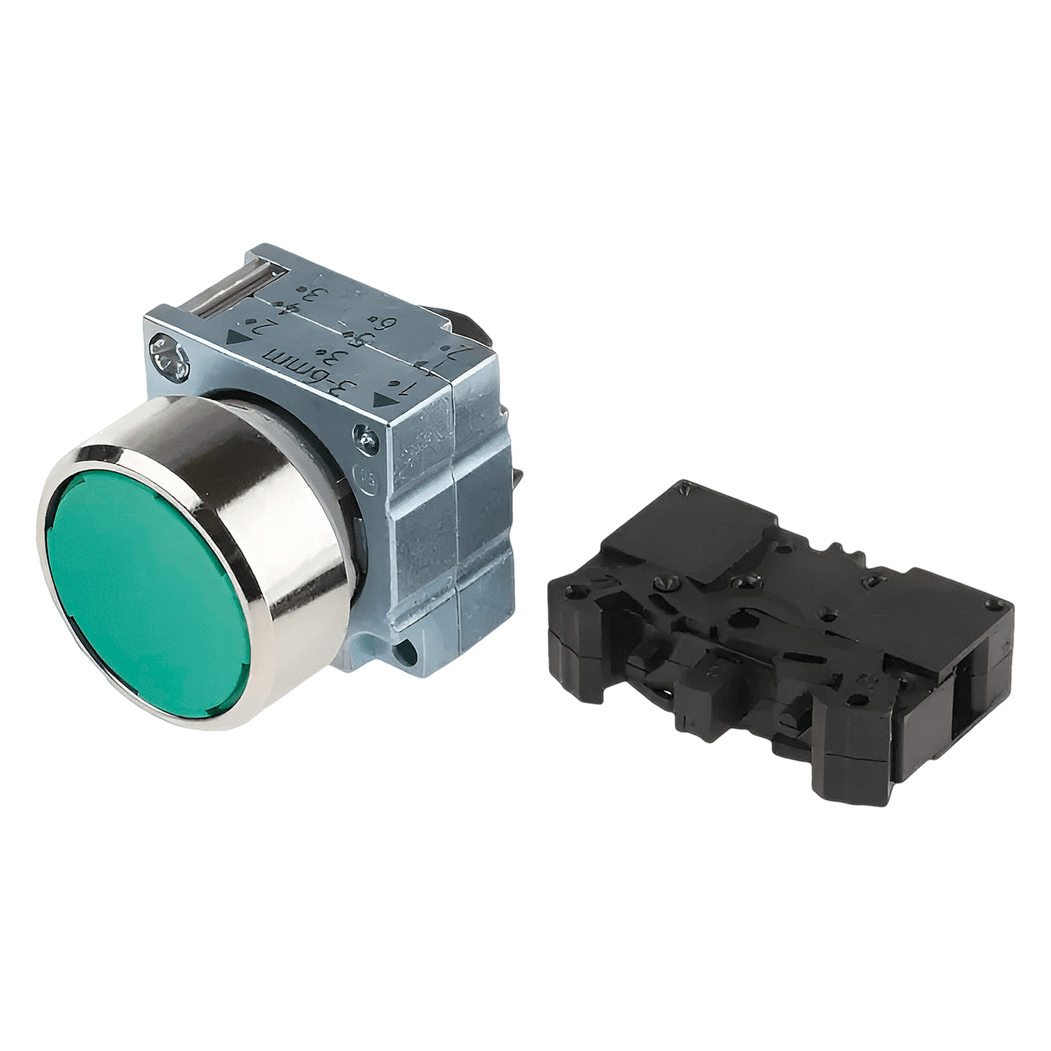 [5624] Pulsador 3SB3 Metálico Verde 1NA Siemens