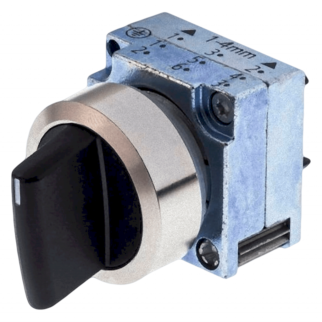 Cabezal Perilla 3SB Metálica 3 Posiciones C/Retorno Negra Siemens