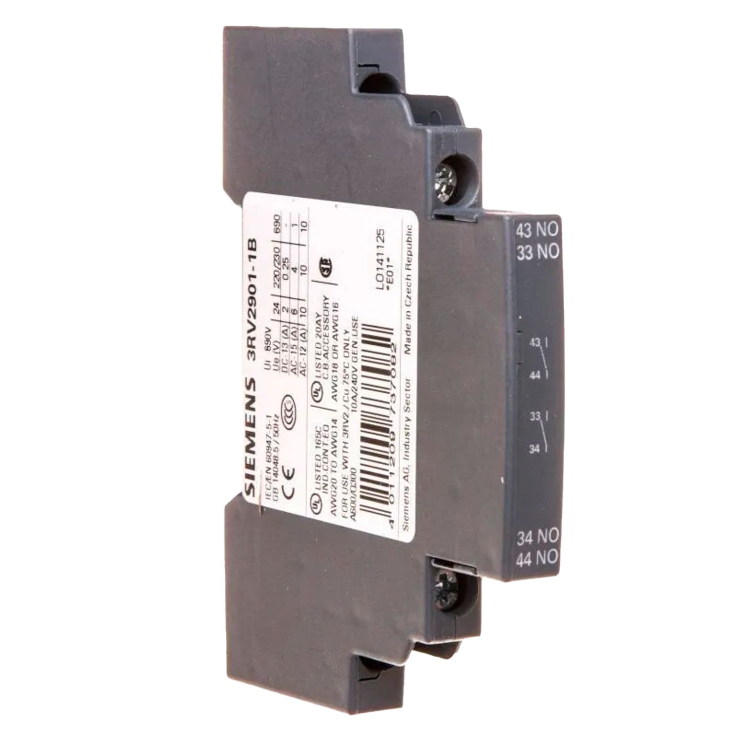 Contacto P/GM Innovation Tornillo Lateral 3RV2 2NA Siemens