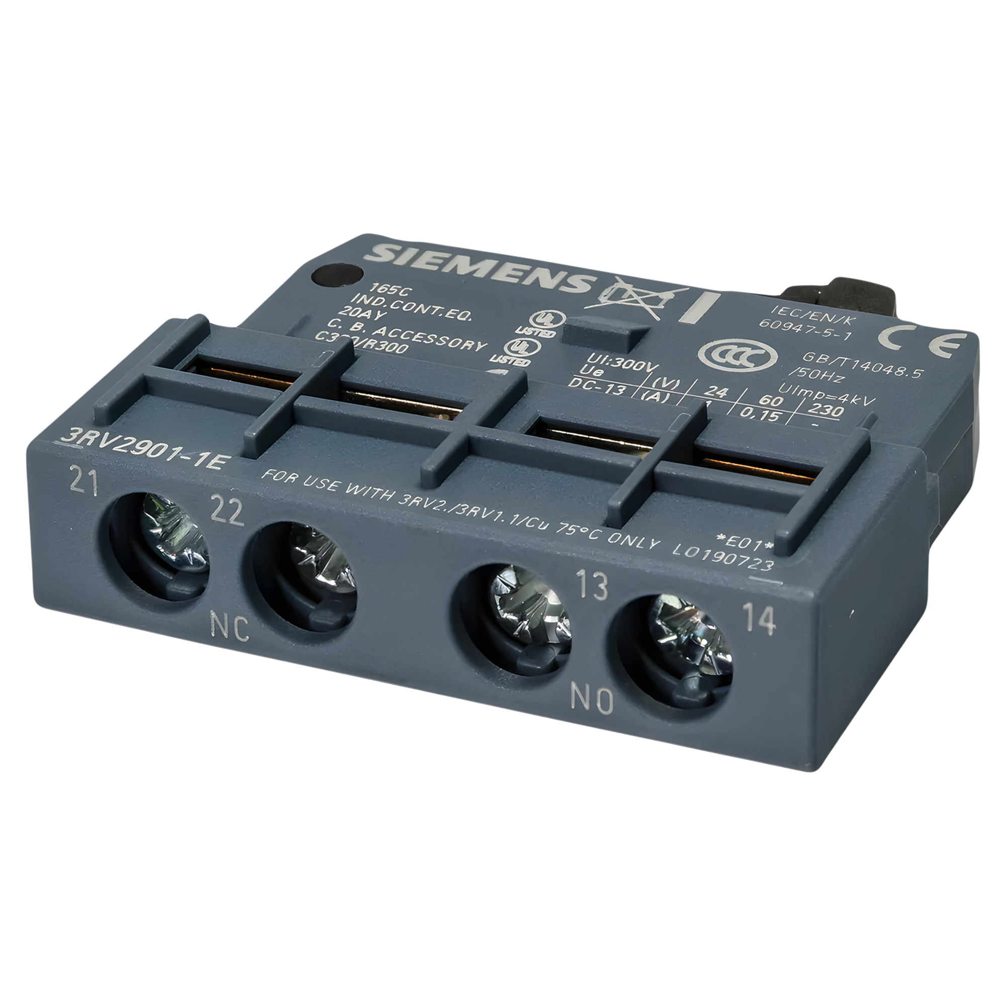 Contacto P/GM Innovation Tornillo Frontal 3RV2 1NA+1NC Siemens