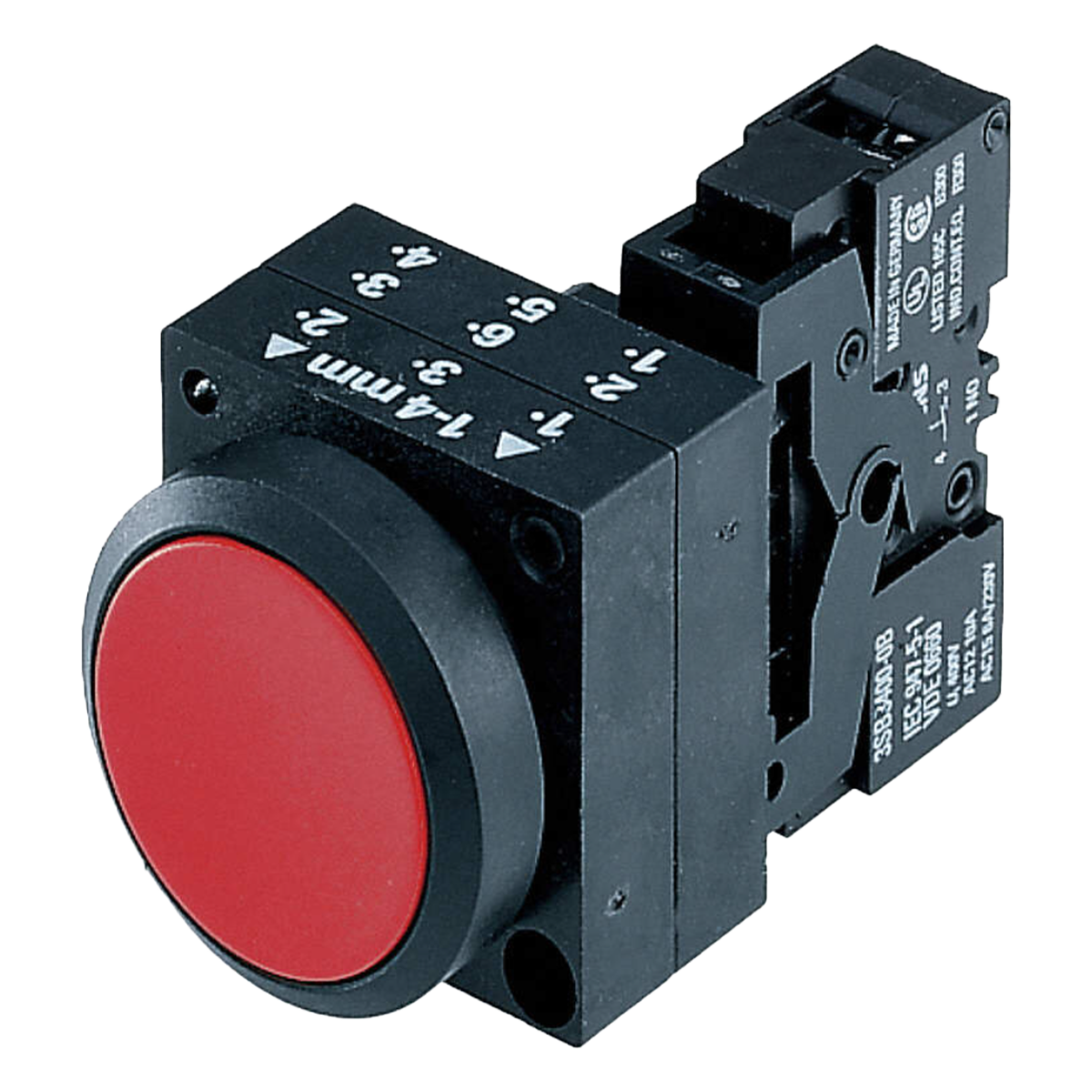 [4601] Pulsador 3SB3 Plástico Rojo 1NC Siemens